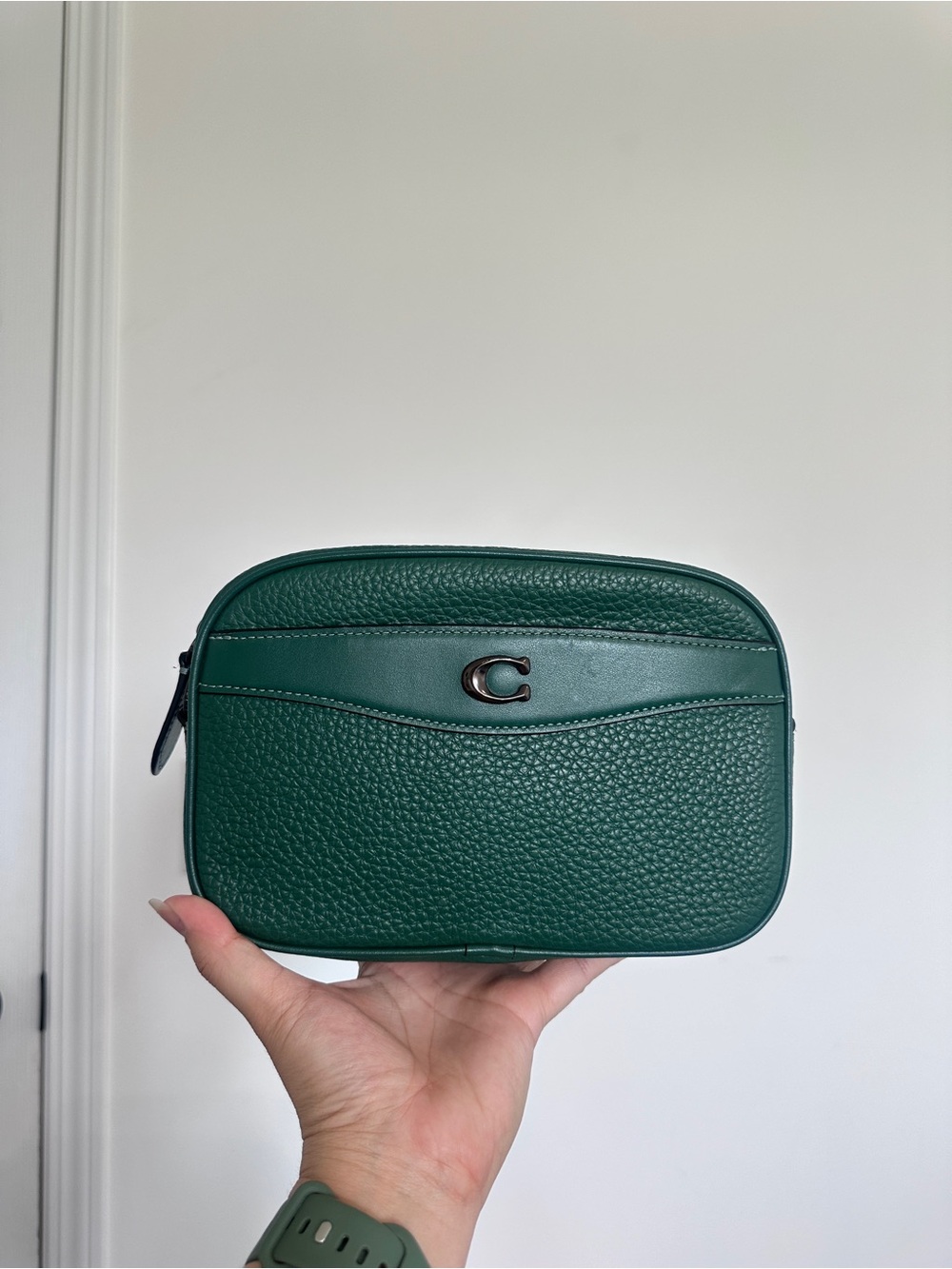 Coach Pebbled Leather Camera Crossbody